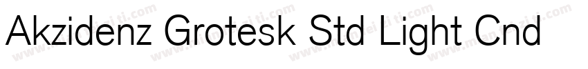 Akzidenz Grotesk Std Light Cnd字体转换